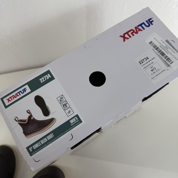 Xtratuf 6" Ankle Deck Boots Mens Size 13 Brown Waterproof Slip Resistant 22734 - Picture 9 of 9